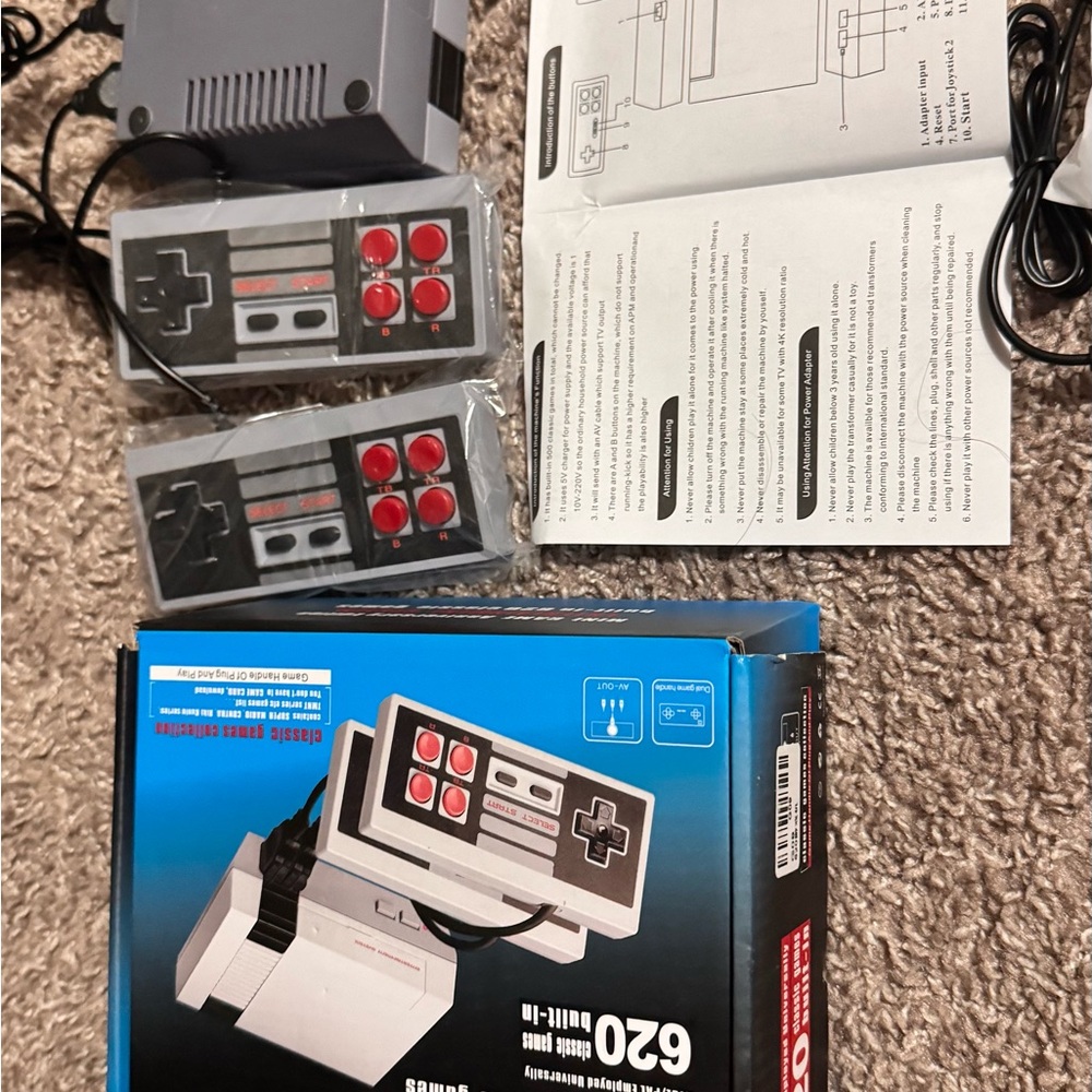 NEW Tech Bundle Retro Mini Game Console + 3-in-1 Charger + OWS Pro Earbuds VV4 - Picture 9 of 10